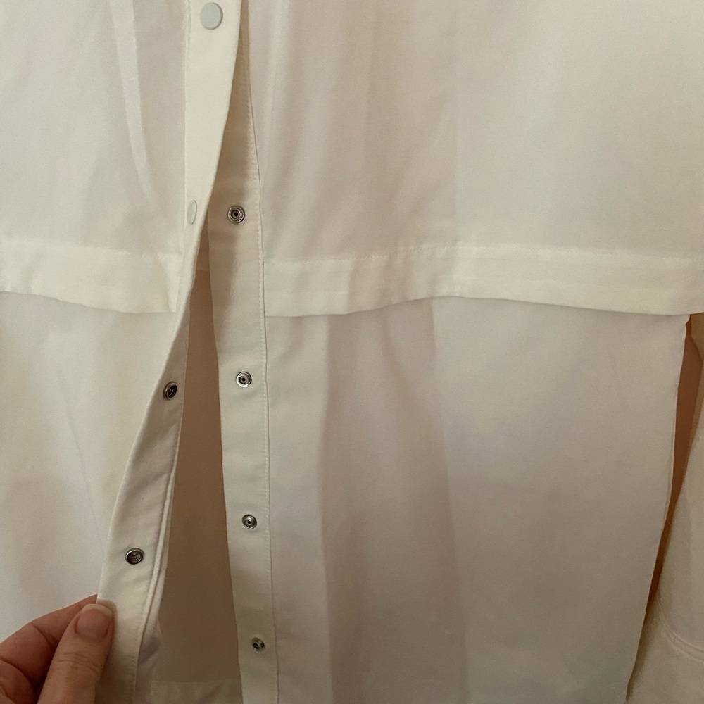 Athleta Northstar Cream Color Snap Button Shirt/ … - image 6